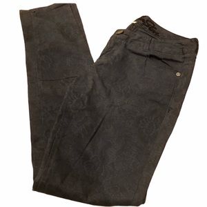 Vanilla Sky Blue Brushed Cotton Paisley Print Jeans